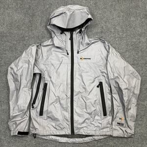 Moonstone Jacket Womens Medium Silver Gray Gore Tex Paclite Hooded Waterproof